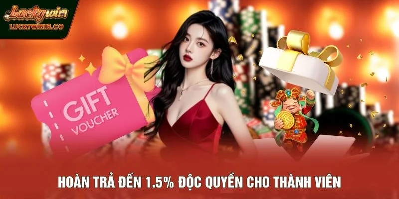 Hoàn trả đến 1.5% độc quyền cho thành viên